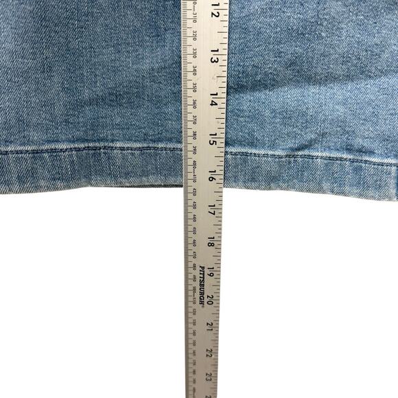 Theory Kinley Wrapped Button Mini Skirt Denim Women’s Size 10 - Picture 5 of 10